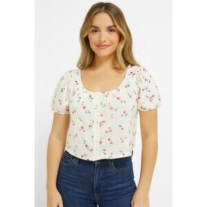 Notebuk Junior Girls Floral short sleeve shirt size XL